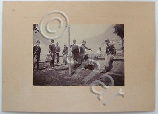 Foto epoca militaria Reggimento Cavalleria rancio 1880