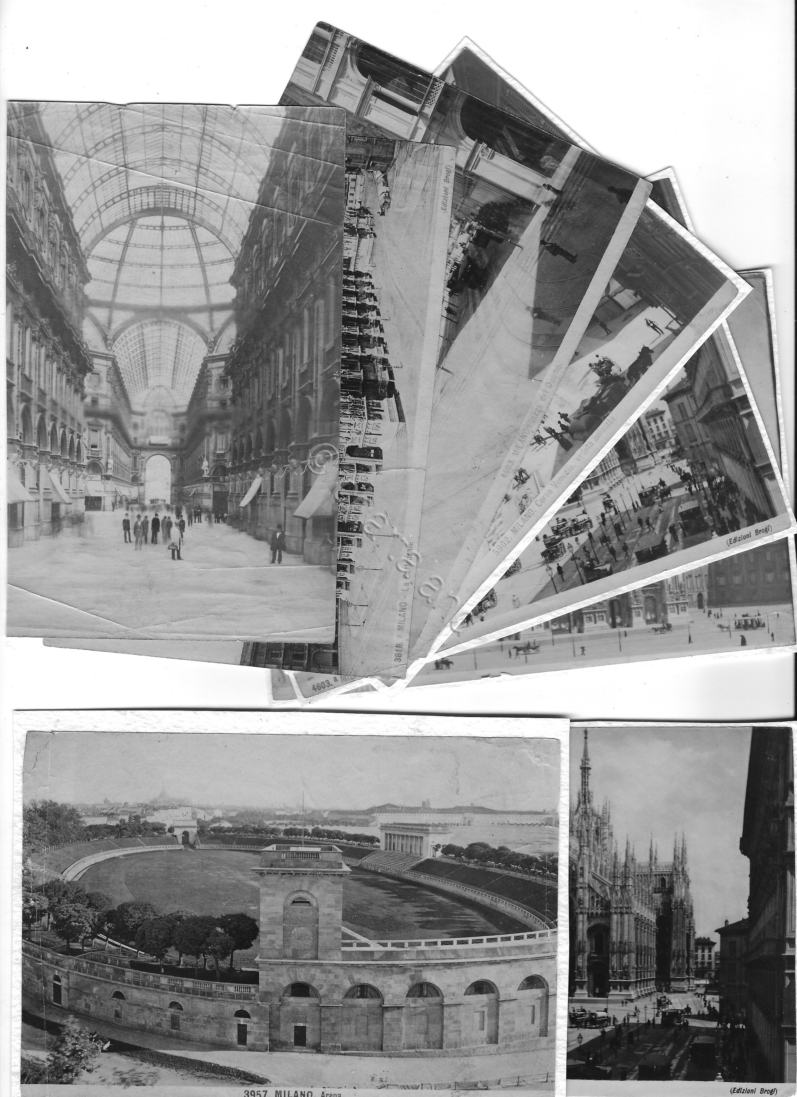 Foto Milano lotto 9 albumine originali - 1880 ca