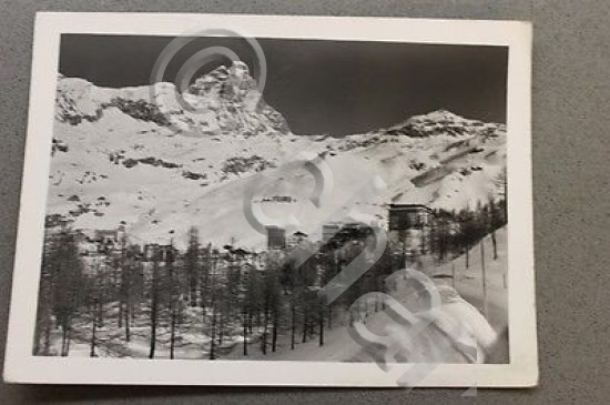 Foto Montagna Cervinia Breuil mt 2004 Chiesa e sfondo con …