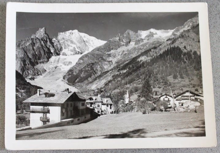 Foto Montagna Courmayeur 1950 - Entréves e sullo sfondo il …
