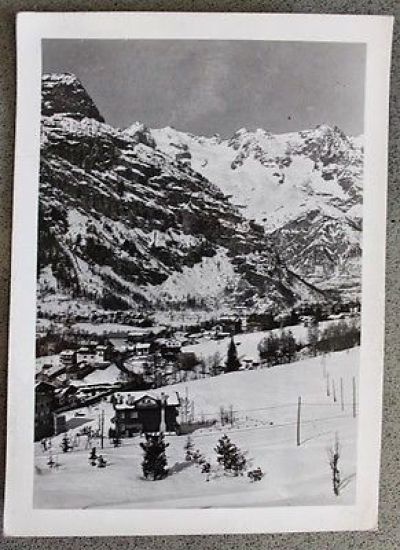 Foto Montagna Courmayeur 1953 - Panorama mt 1224