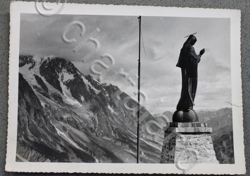 Foto Montagna Valle d'Aosta 1950 - Courmayeur Madonnina sul Monte …
