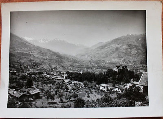 Foto Montagna Valle d'Aosta 1950 - panorama del comune di …