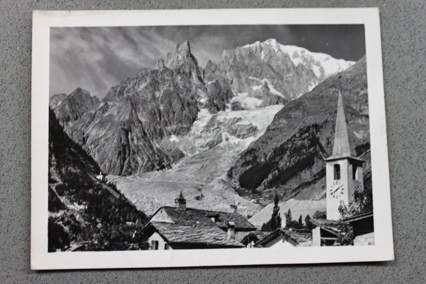 Foto Montagna Valle d'Aosta 1950 ca Entrèves sfondo Aiguille Noire …
