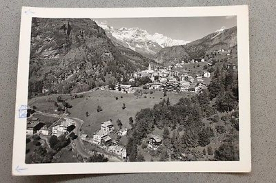 Foto Montagna Valtournenche Valle d'Aosta panorama mt 1524 databile 1950 …