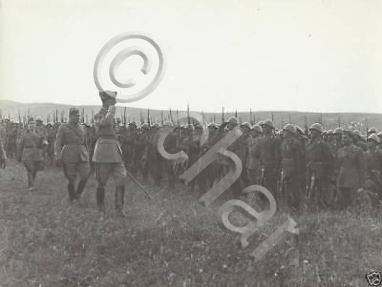 Foto WWII Re Umberto II e truppe 1945 ca.