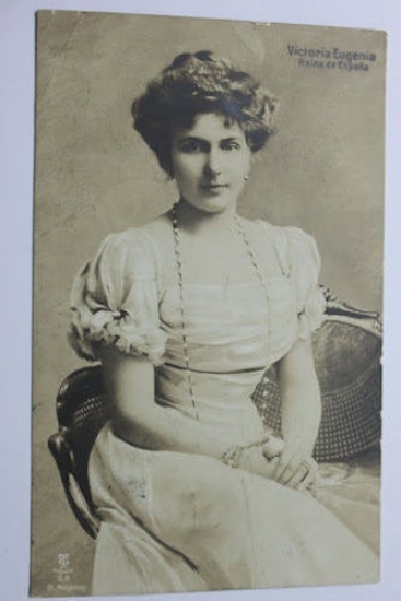 Fotocartolina - regina Spagna Vittoria Eugenia Battenberg 1907