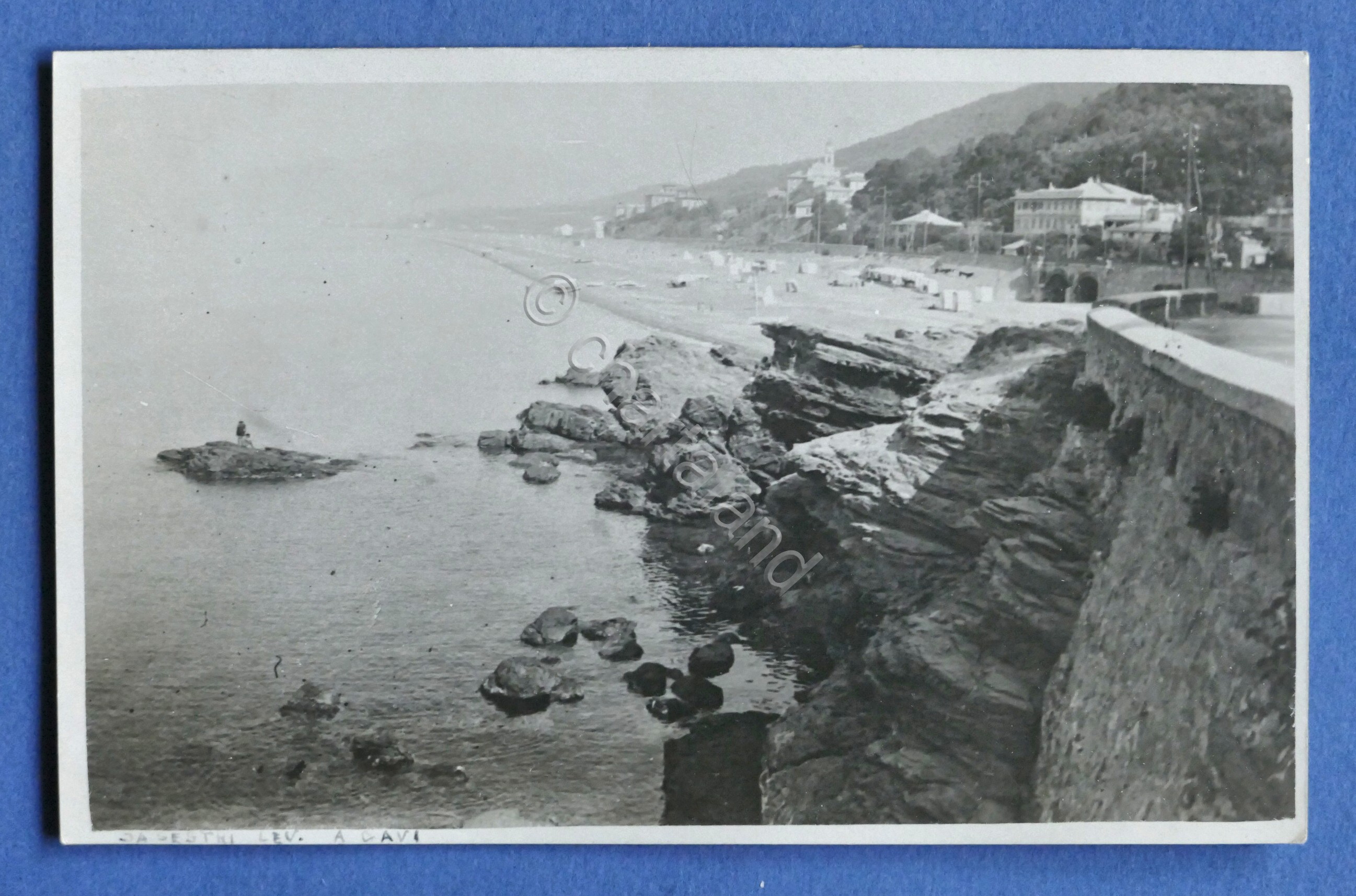 Fotocartolina d'epoca da Sestri Levante a Cavi - 1930 ca.