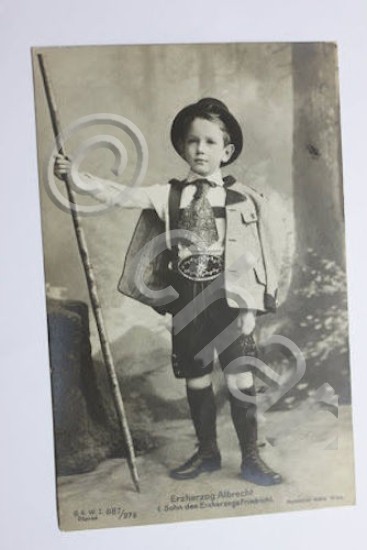 fotocartolina dell'Arciduca Alberto Francesco d'Asburgo-Teschen 1908