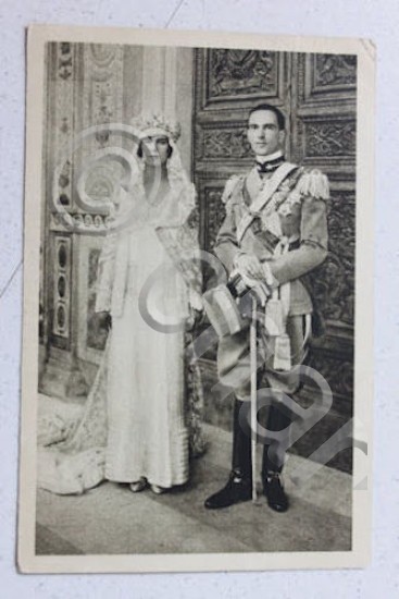 Fotocartolina Maria Jose di Savoia e Umberto di Savoia 1930