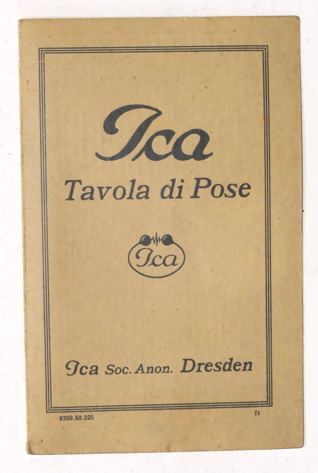 Fotografia - Ica - Tavola di pose - Istruzione tempi …