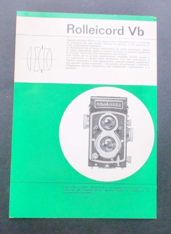 Fotografia - Pubblicità Brochure Rollei - Rolleicord Vb