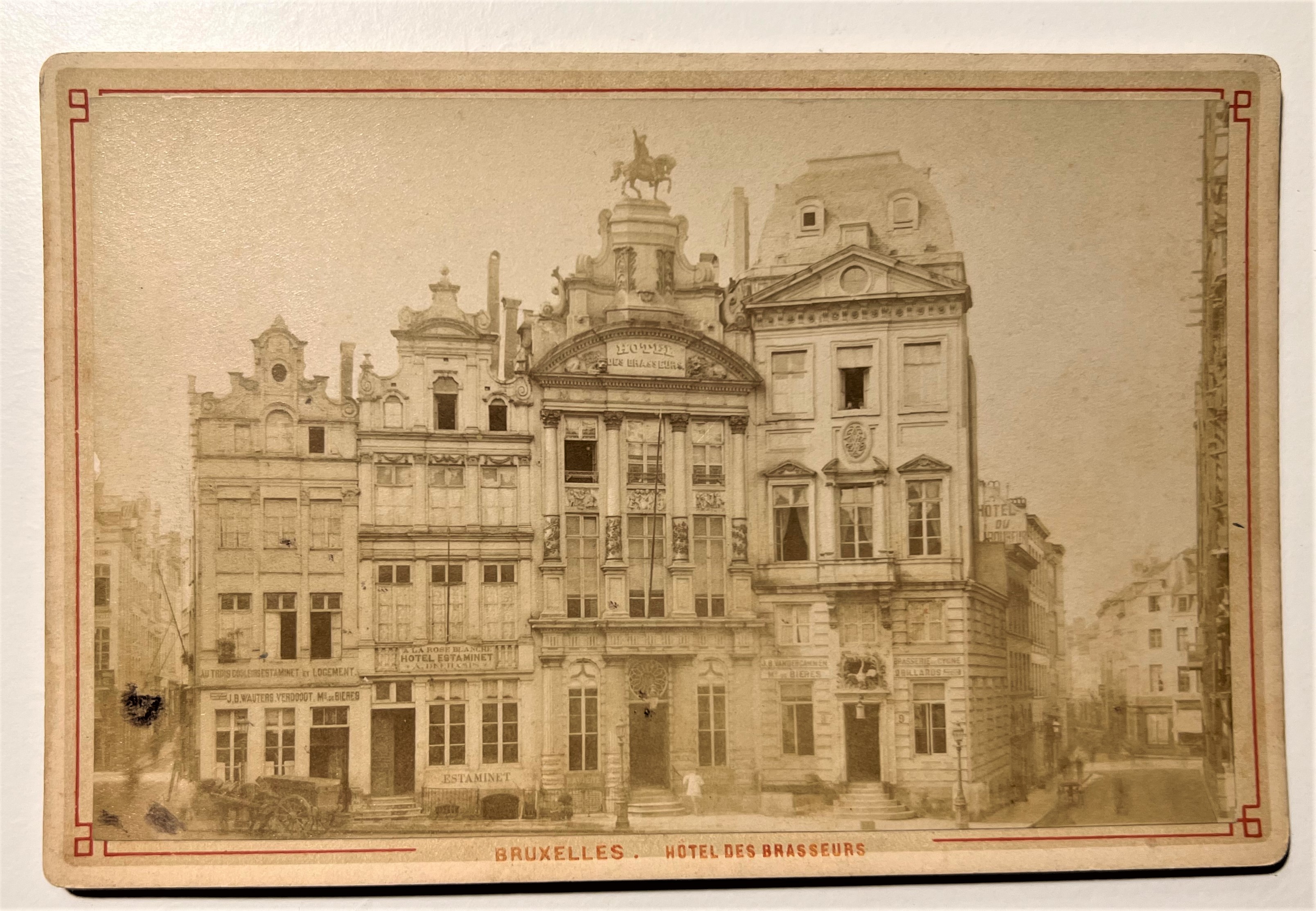 Fotografia Albumina - Bruxelles - Hotel Des Brasseurs - 1870 …