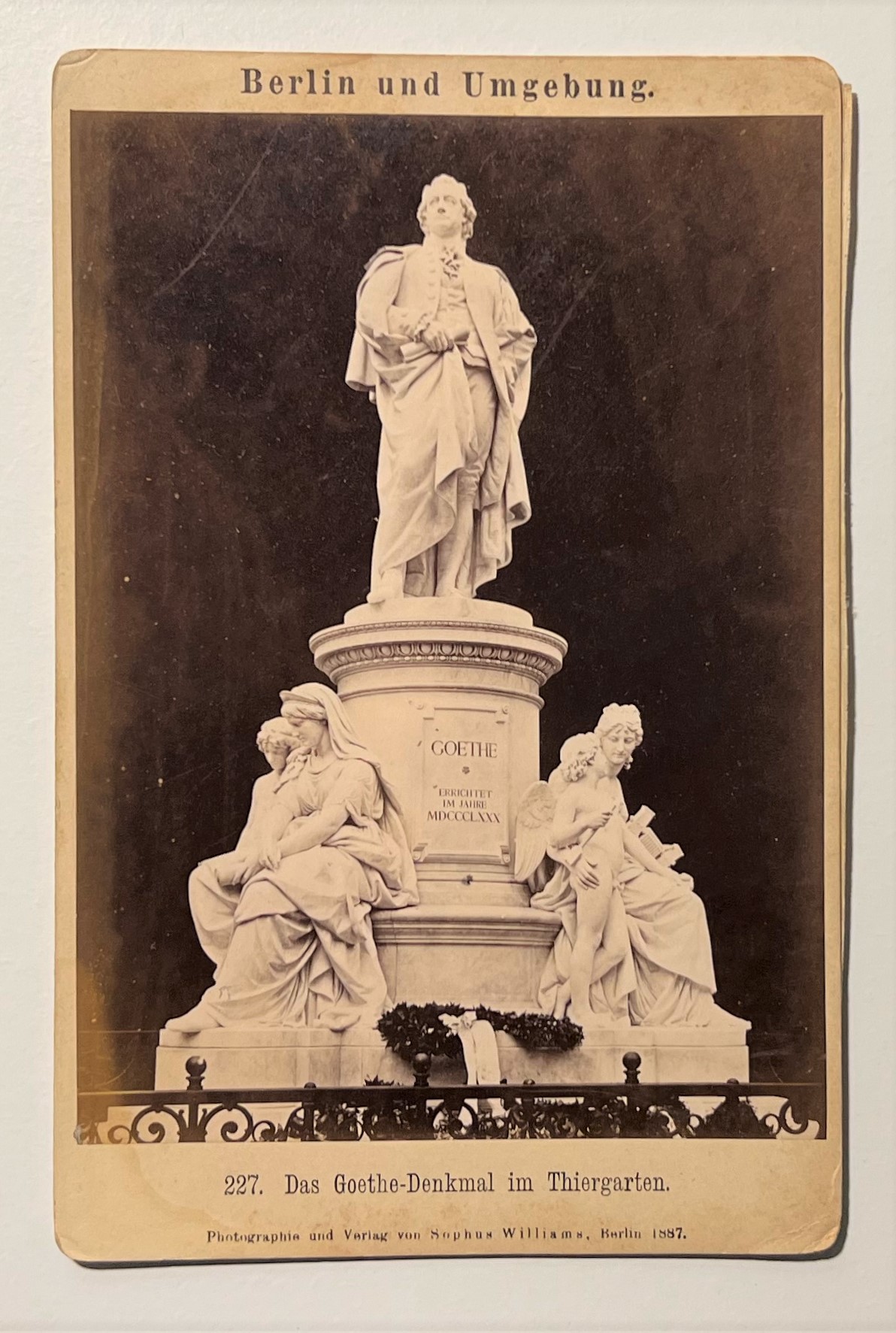 Fotografia Albumina Berlin und Umgebung - Das Goethe Denkmal im …