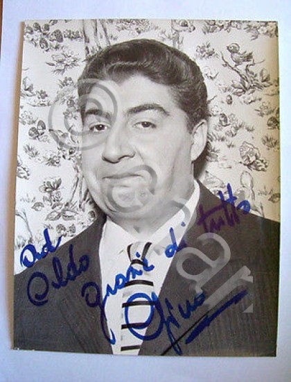 Fotografia Autografo Attore Gino Bramieri 1975 ca