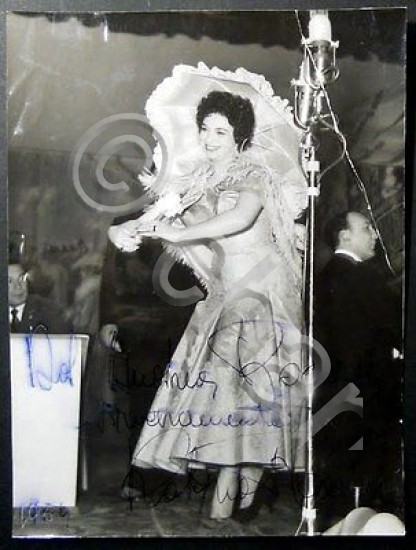 Fotografia autografo Cantante Attrice Katyna Ranieri - 1954