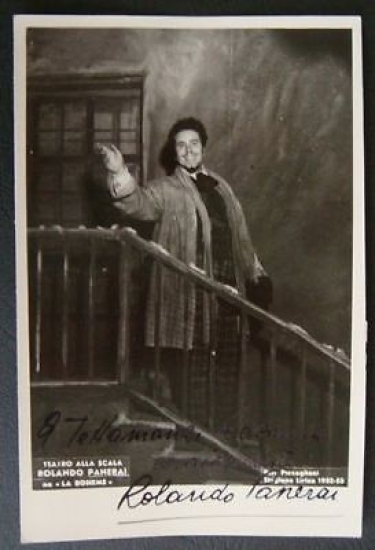Fotografia autografo Rolando Panerai 1953 baritono
