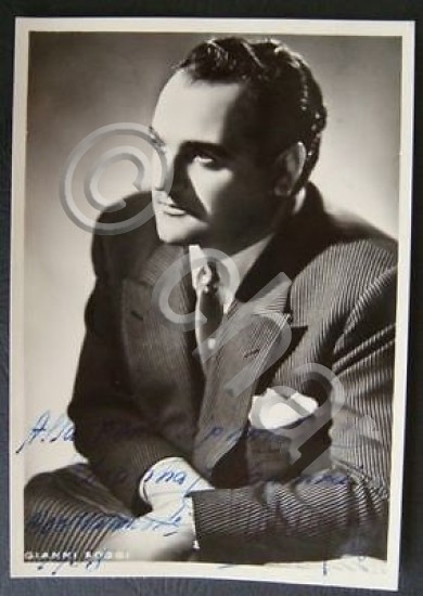 Fotografia autografo tenore Gianni Poggi 1953 lirica