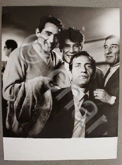 Fotografia Calcio Omar Sivori Walter Chiari Renato Rascel campioni 1966