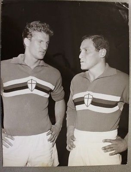 Fotografia Calcio Sampdoria Radnicki Angelo Sormani Francisco Lojacono 1964