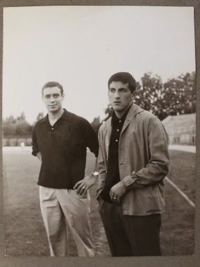 Fotografia Calcio Venezia Can Bartù e Juan Santisteban 1962 ca
