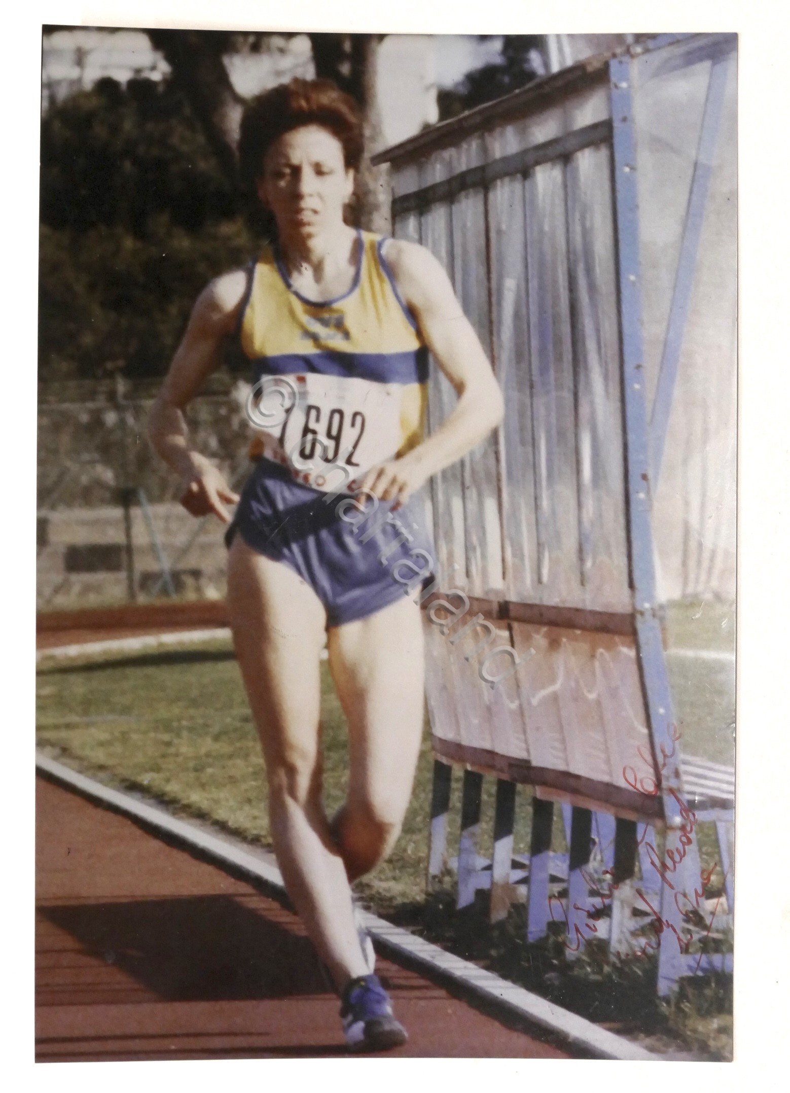 Fotografia con autografo marciatrice Giuliana Salce - Record Marcia Ora …