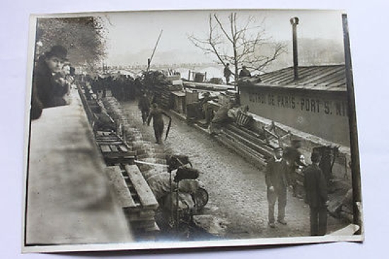 Fotografia d'epoca - Alluvione del 1910 a Parigi - Port …