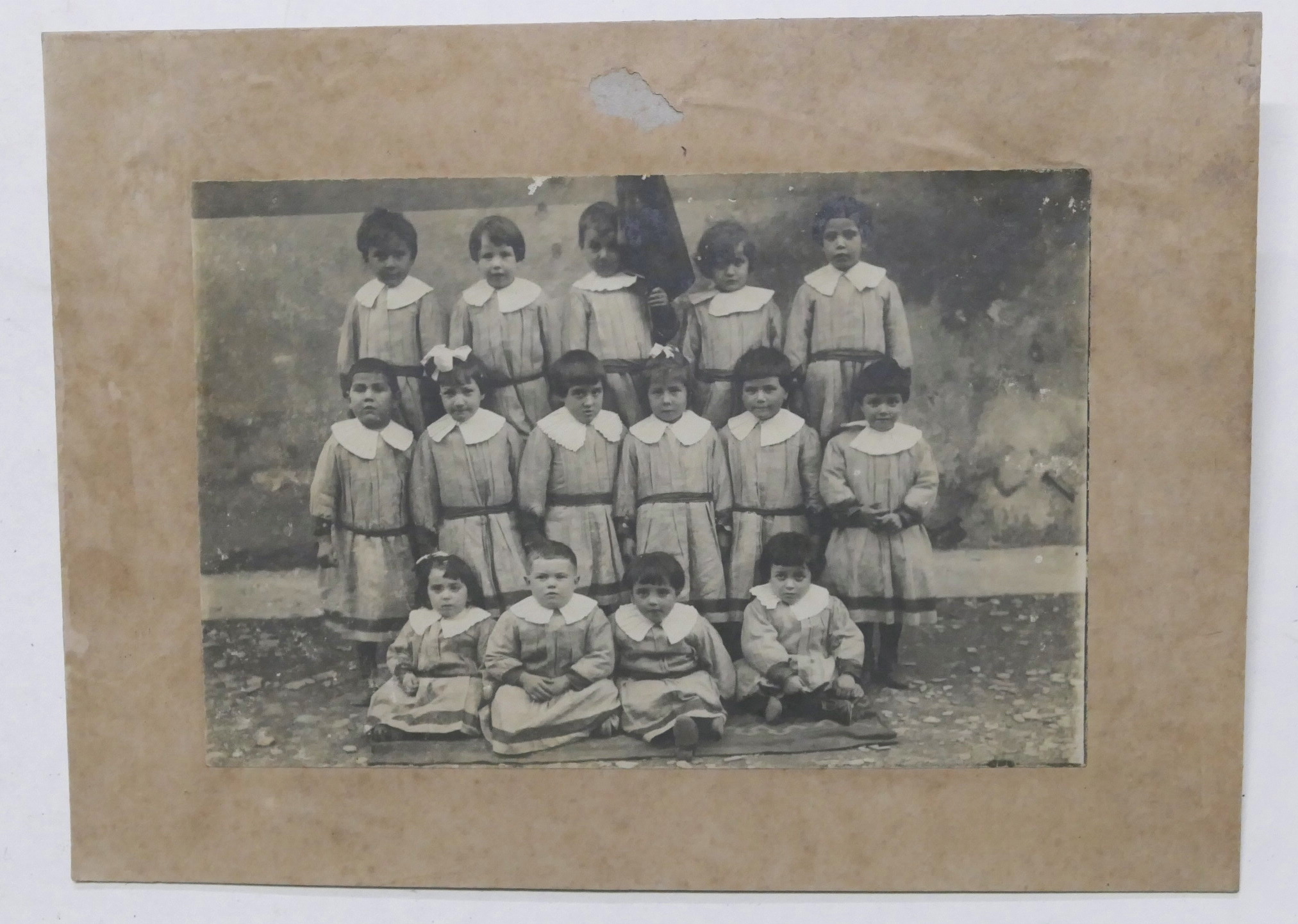 Fotografia d'epoca - Asilo di Rivarone (Alessandria) - primo '900