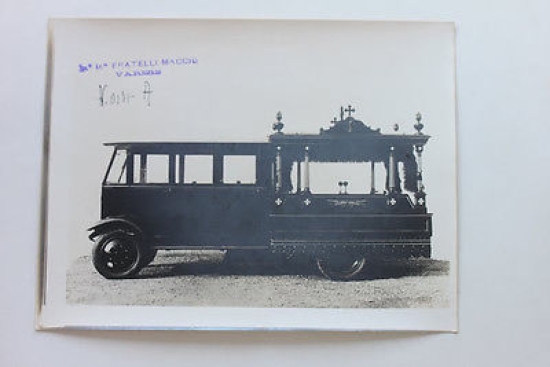 Fotografia d'epoca - carro funebre n.0131 A - Fratelli Macchi …