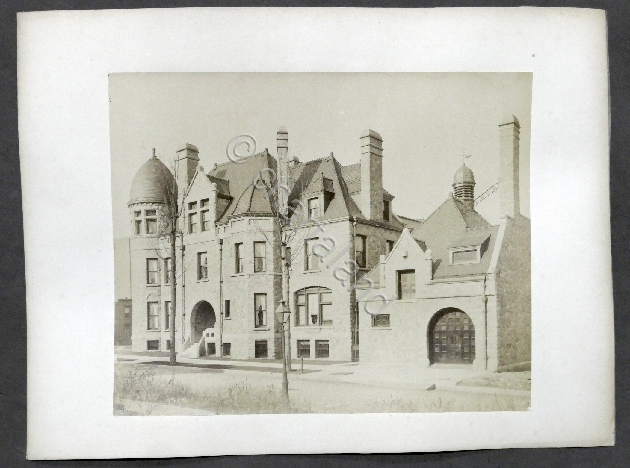 Fotografia d'epoca albumina - Casa privata a Chicago (Stati Uniti) …