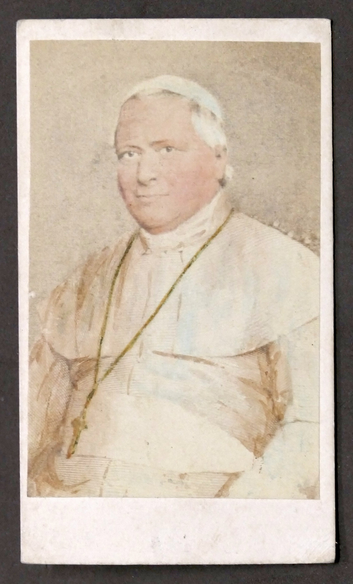Fotografia d'epoca albumina colorata a mano - Papa Pio IX …