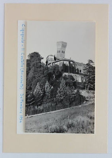 Fotografia d'epoca Cigognola il Castello - Bricchetto a settembre 1954