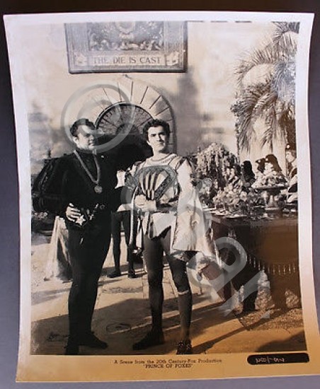 Fotografia d'epoca cinema Tyrone Power Orson Welles 1949 il Principe …