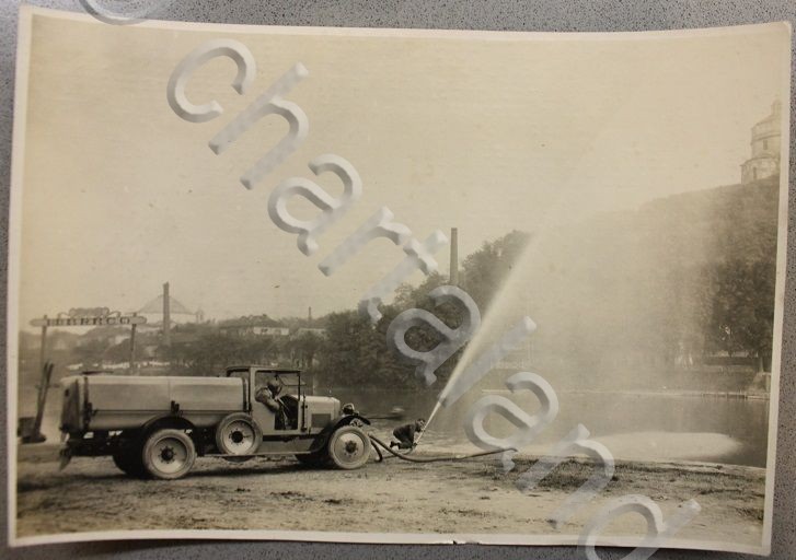 Fotografia d'epoca FIAT autocisterna mezzo agricolo per irrigazione anni '20