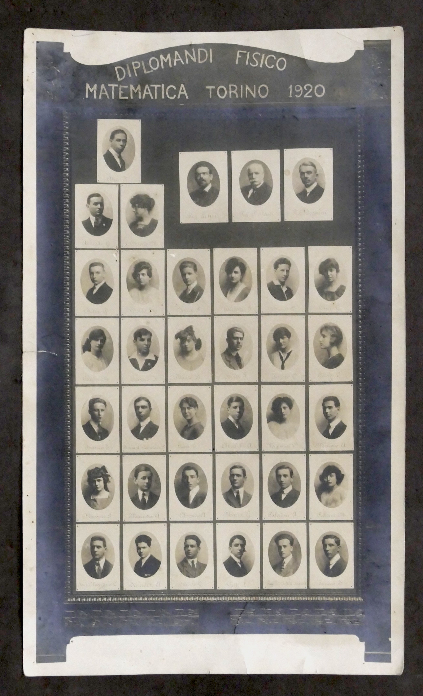 Fotografia Diplomandi Fisico Matematica - Torino - 1920