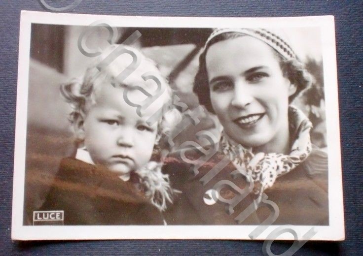 Fotografia epoca - Savoia Maria Jose e figlio