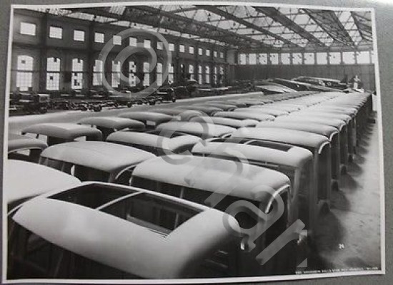 Fotografia epoca Officine Caproni Milano '48 settore stoccaggio deposito +