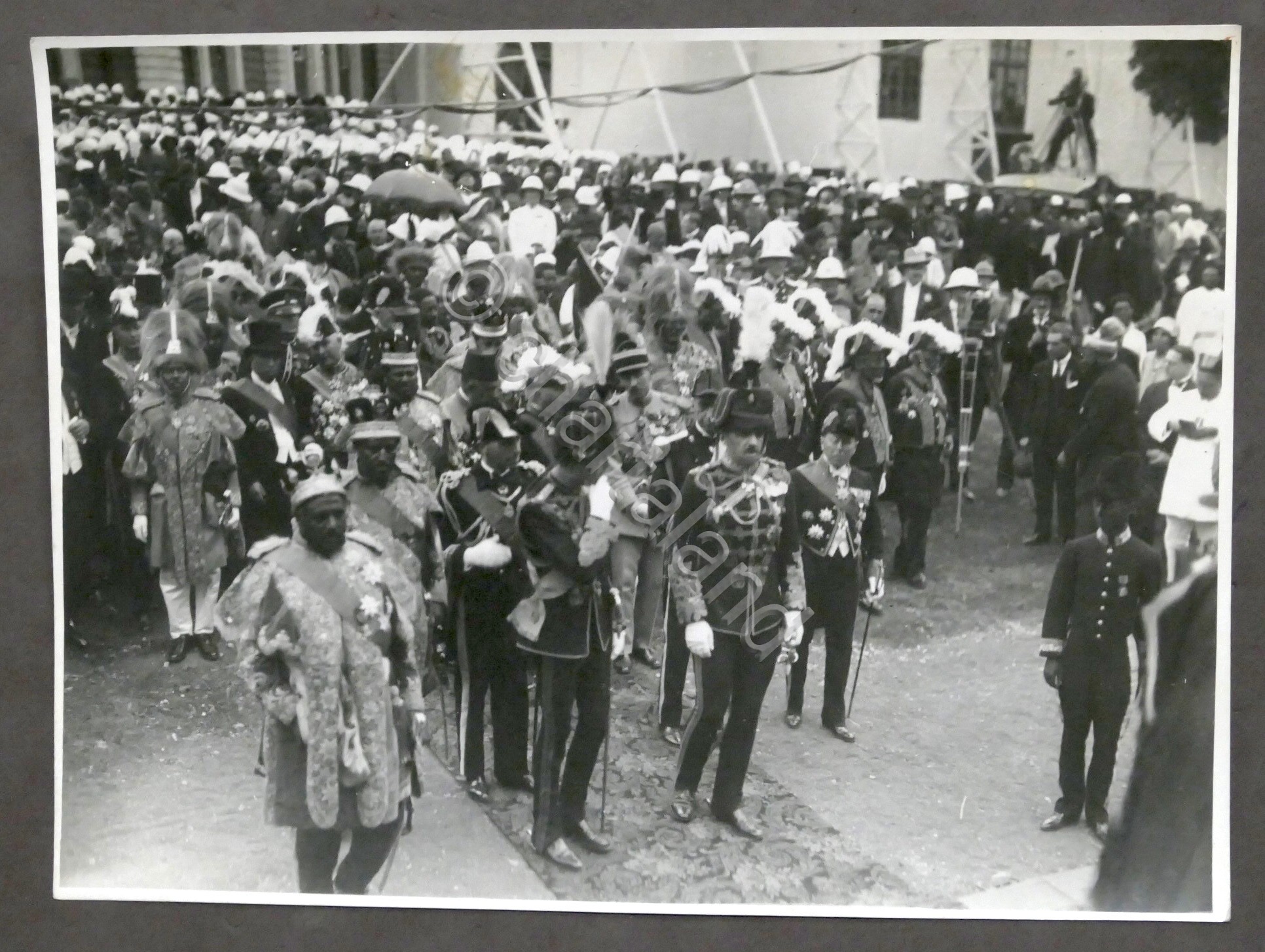 Fotografia Hailé Selassié (Tafari Maconnèn) Incoronazione Negus Addis Abeba 1928