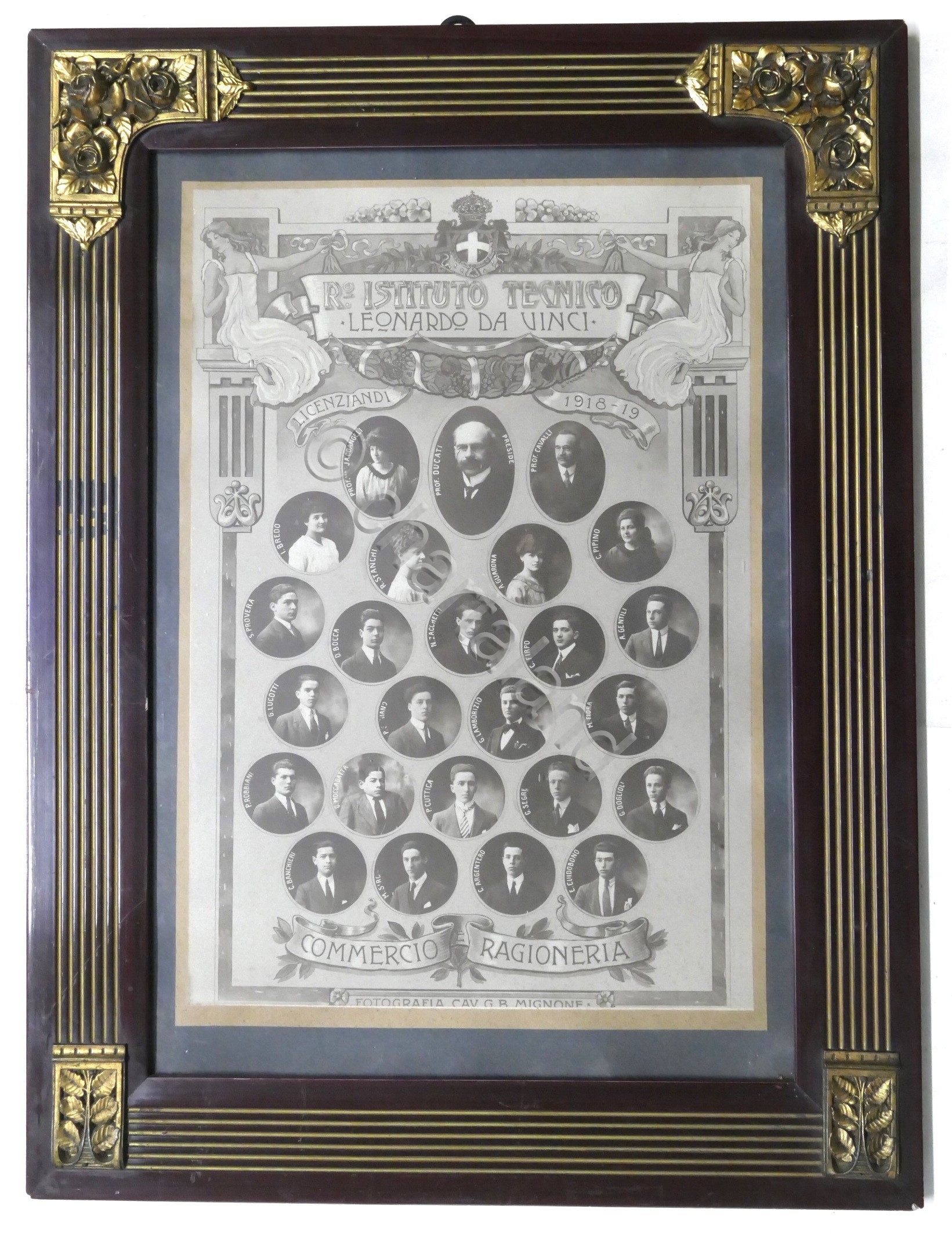 Fotografia Istituto Leonardo da Vinci di Alessandria - Licenziandi 1918 …