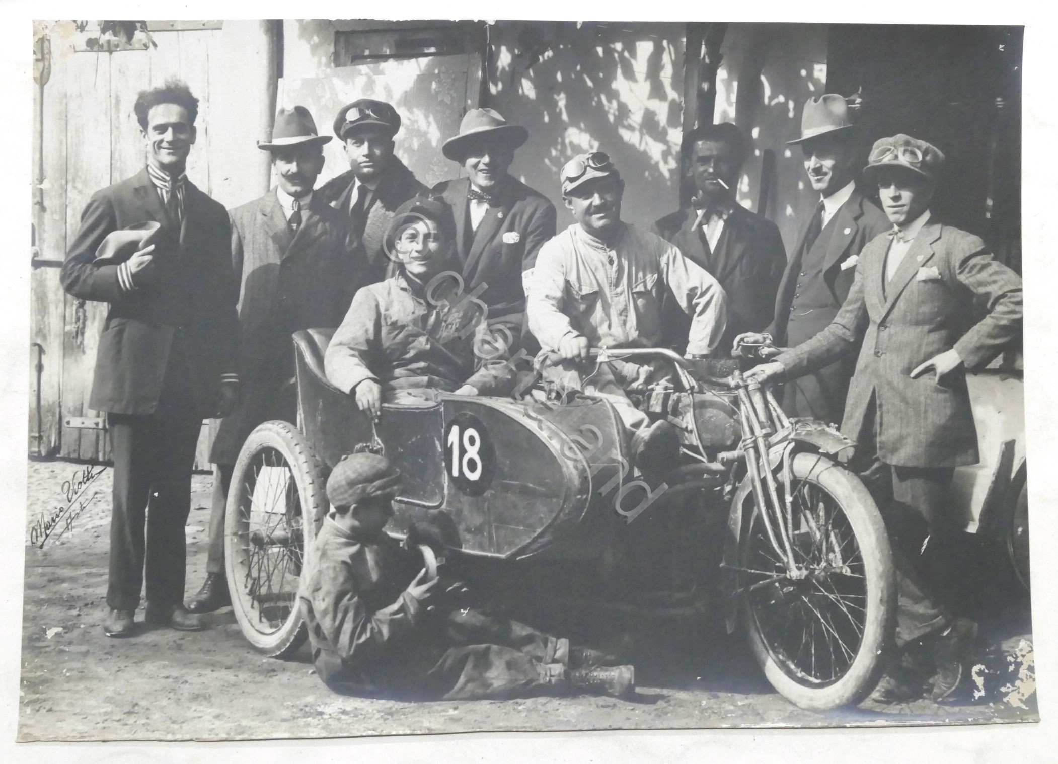 Fotografia Motociclismo - Sidecar da corsa - anni '20