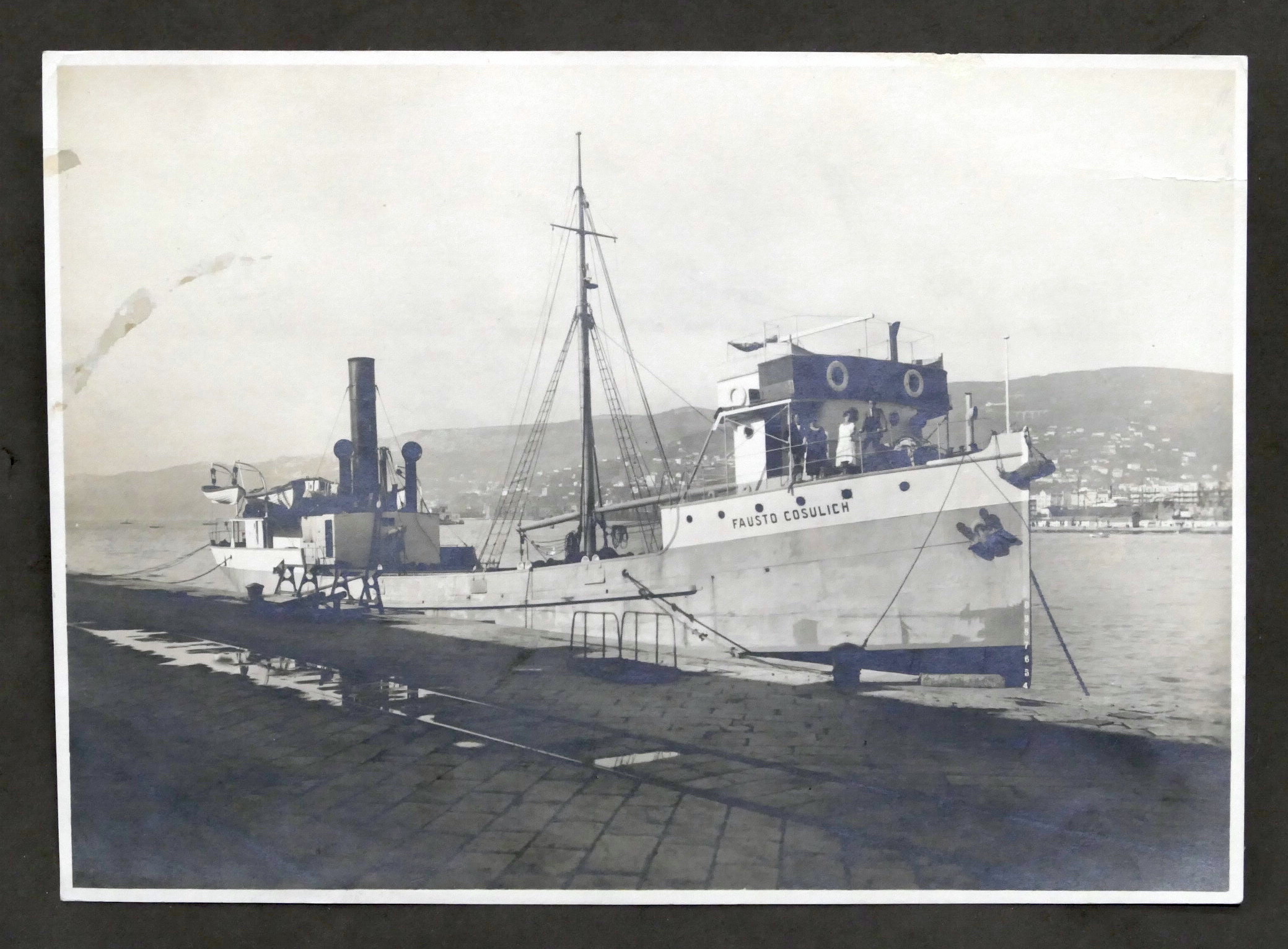 Fotografia Nave Cargo a vapore Fausto Cosulich - 1920 ca.