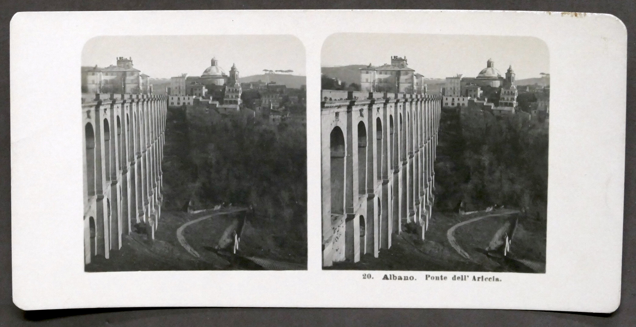 Fotografia stereoscopica - Albano - Ponte dell'Ariccia - 1906