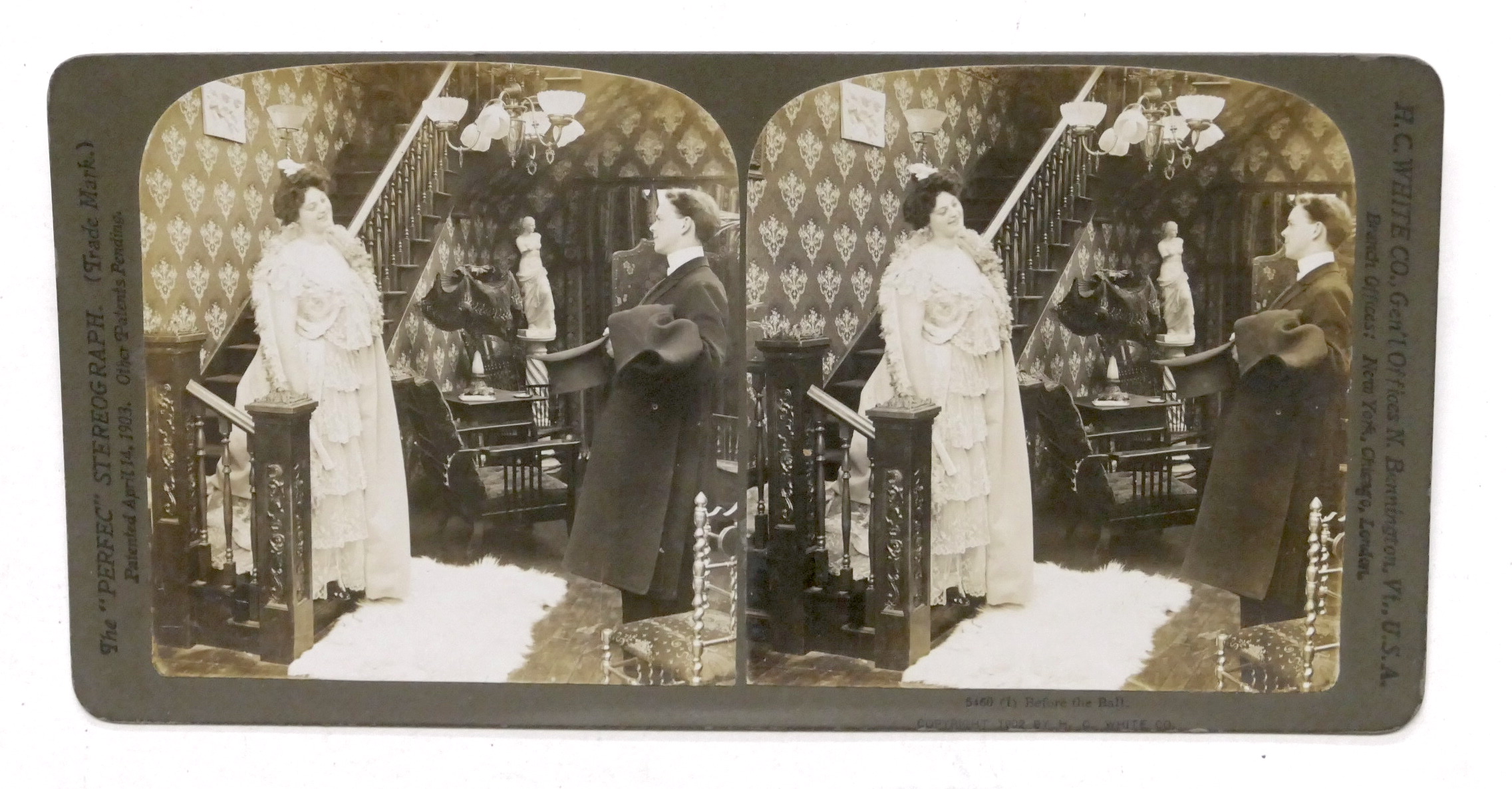 Fotografia stereoscopica - Appuntamento prima del ballo - 1903