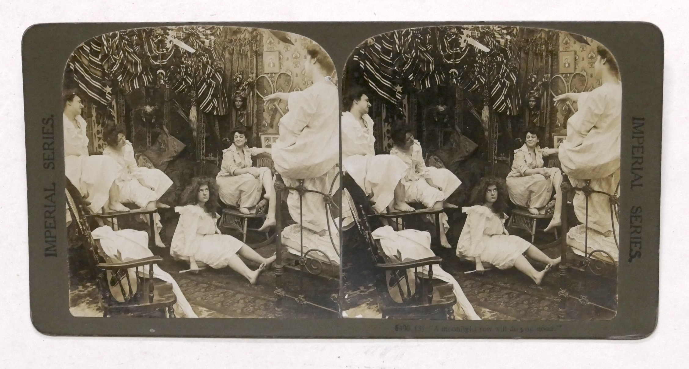 Fotografia stereoscopica - Chiacchere tra ragazze al college - 1903
