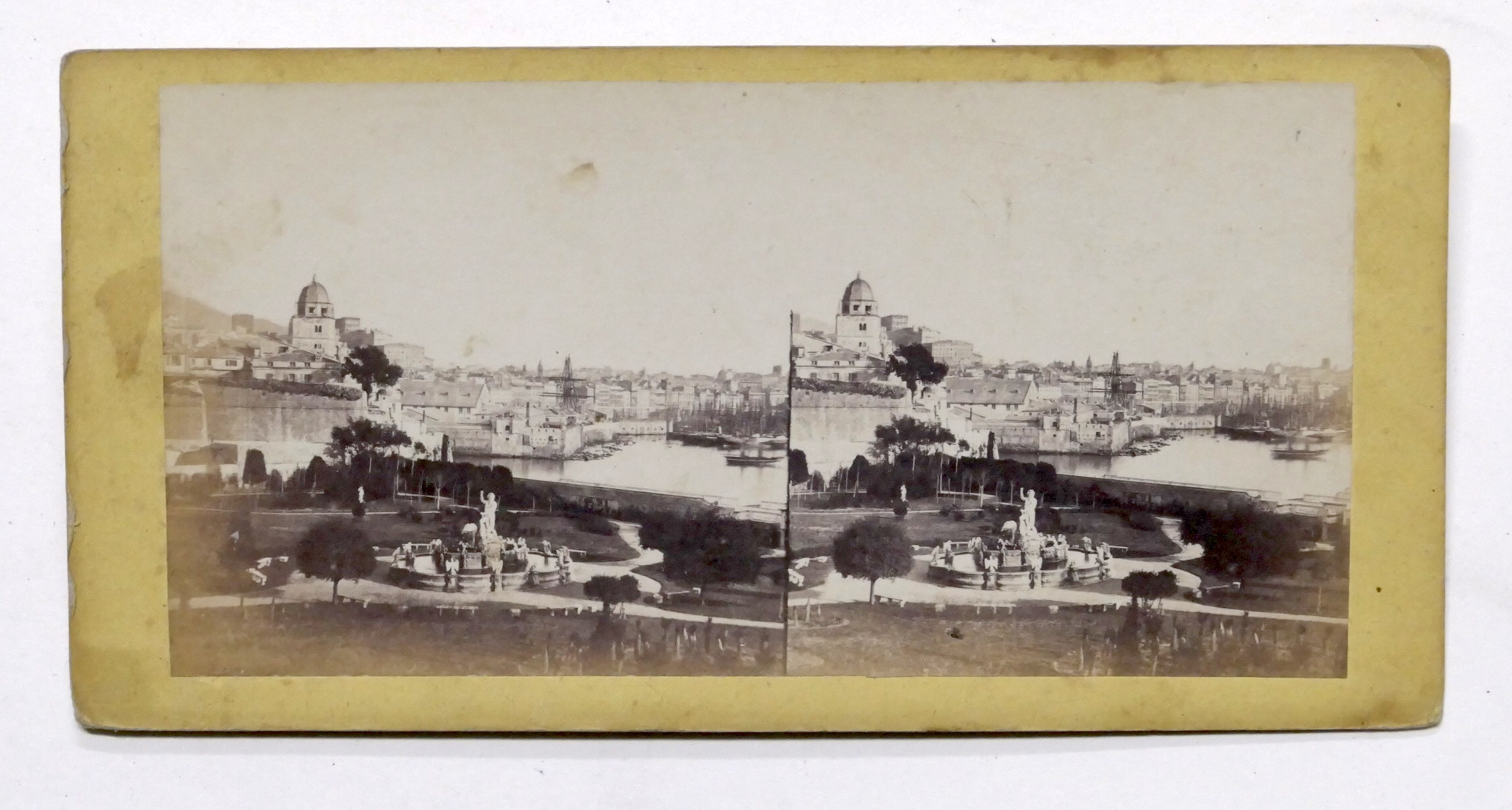 Fotografia stereoscopica - Genova - Panorama dal Giardino Doria - …