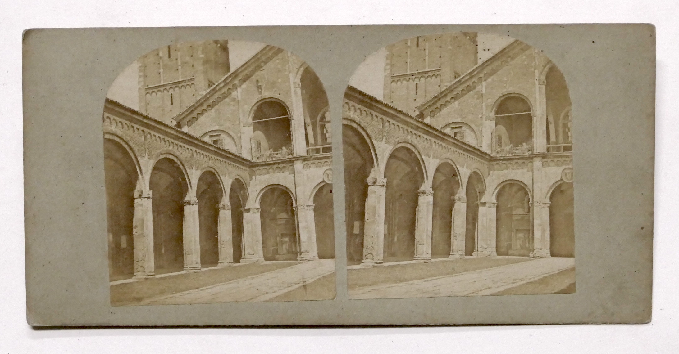 Fotografia stereoscopica - Milano - Basilica di Sant'Ambrogio - 1900 …
