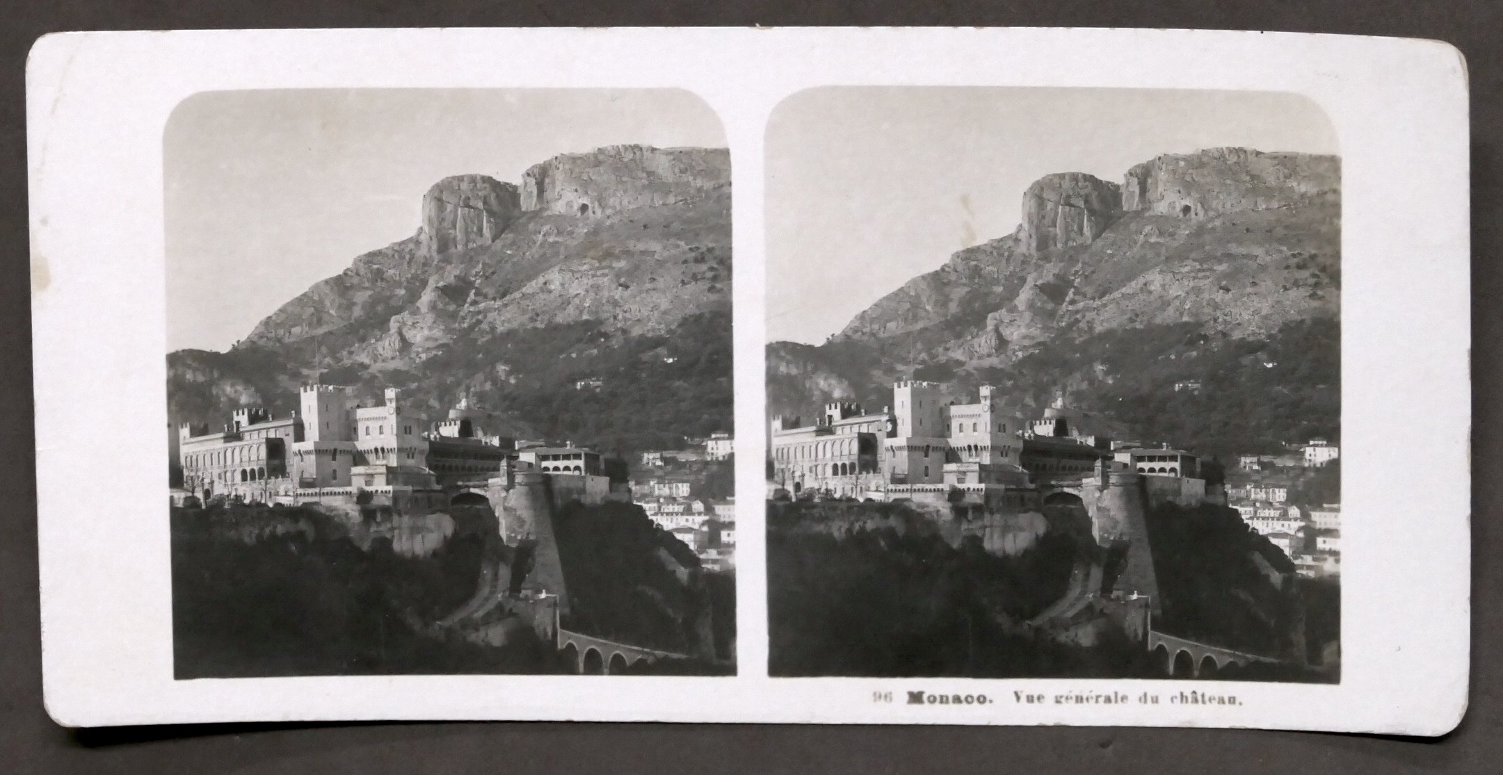 Fotografia stereoscopica - Monaco - Vue generale du Chateau - …