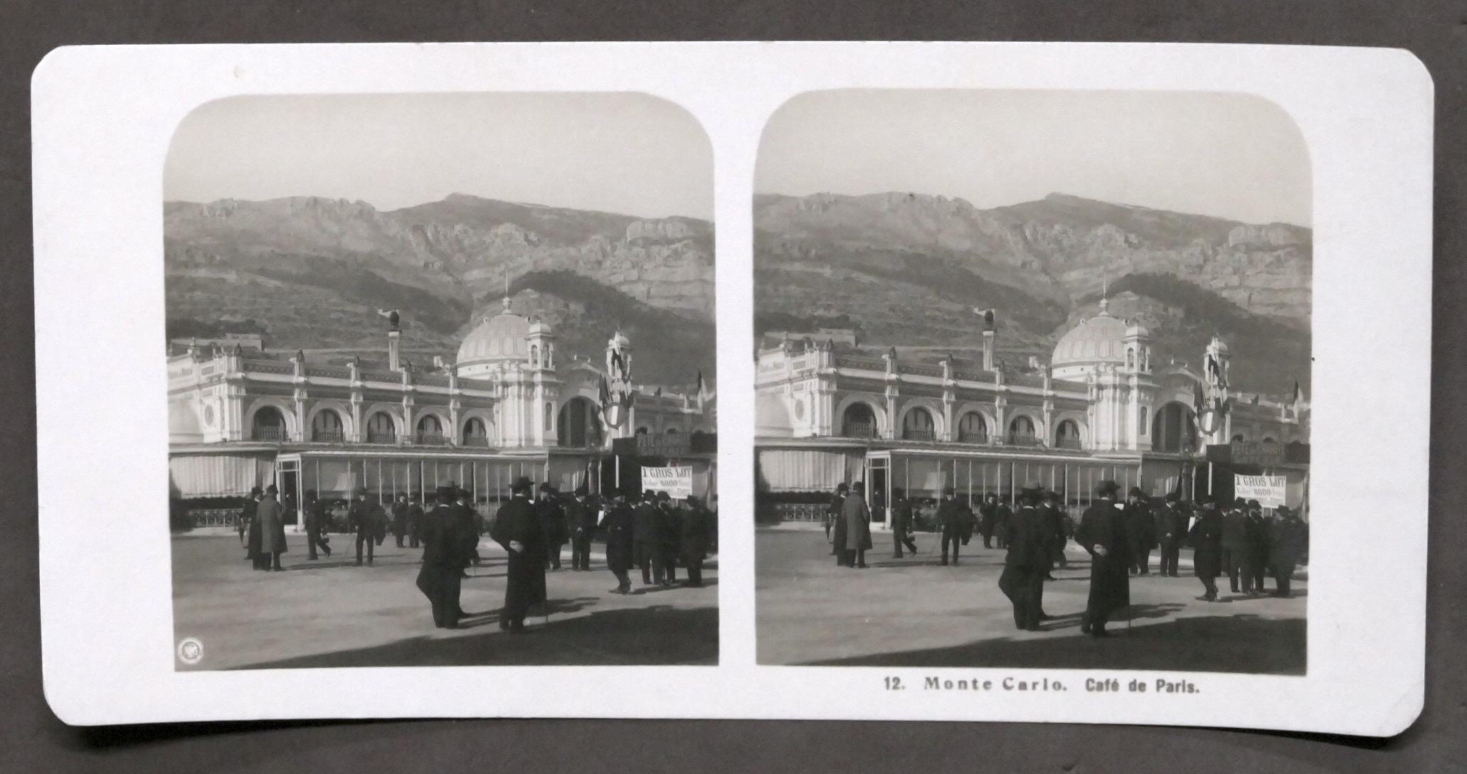 Fotografia stereoscopica - Monte Carlo Cafè de Paris - 1906