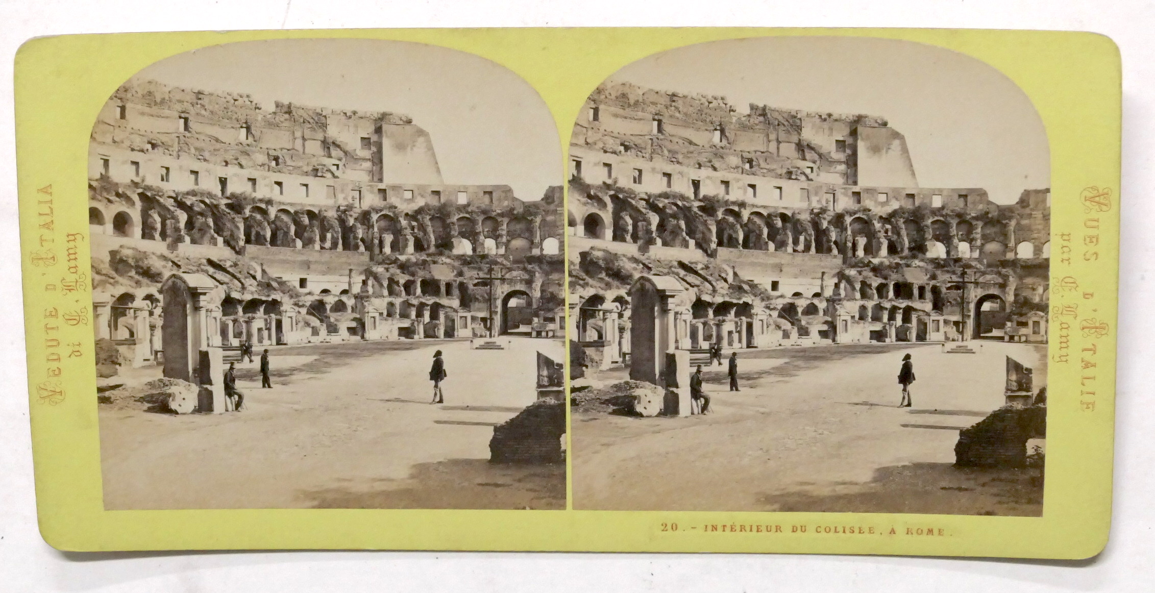 Fotografia stereoscopica - Roma - Interno del Colosseo - 1880 …