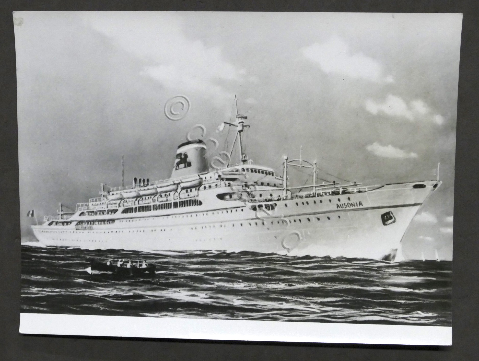 Fotografia turbonave Ausonia - Nave passeggeri Adriatica Navigazione - 1957 …